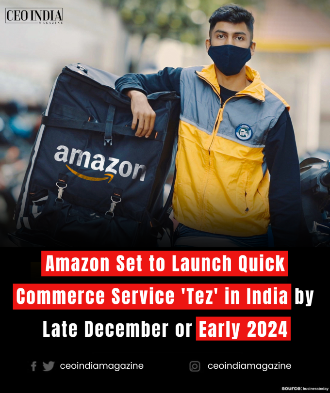 Amazon Set to Launch Quick Commerce Service 'Tez' in India by Late December or Early 2024