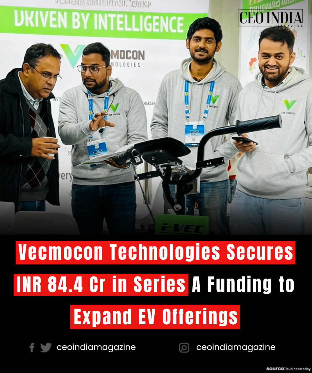 Vecmocon Technologies Secures INR 84.4 Cr in Series A Funding to Expand EV Offerings