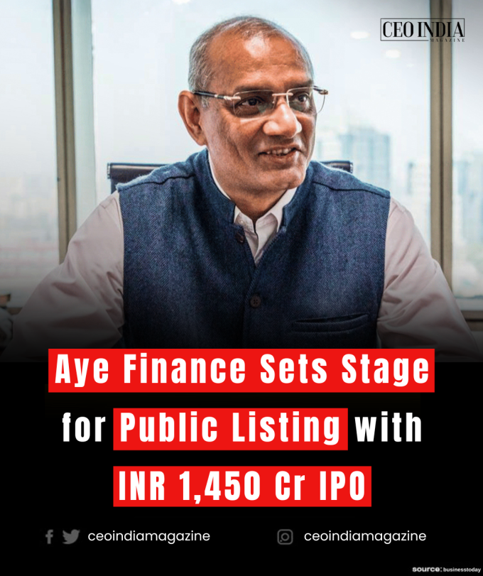 Aye Finance Sets Stage for Public Listing with INR 1,450 Cr IPO