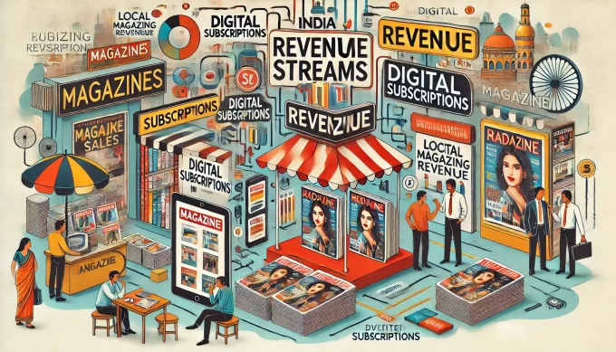 AI-Generated image of how magazines makes money