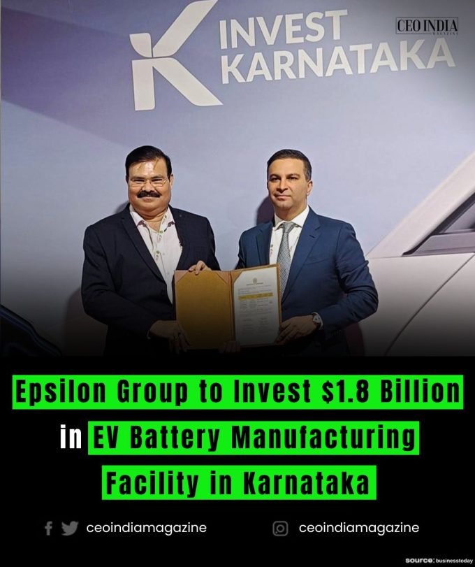 Epsilon Group to Invest $1.8 Billion in EV Battery Manufacturing Facility in Karnataka