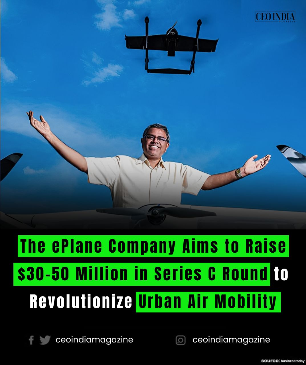 The ePlane Company Aims to Raise $30-50 Million in Series C Round to Revolutionize Urban Air Mobility