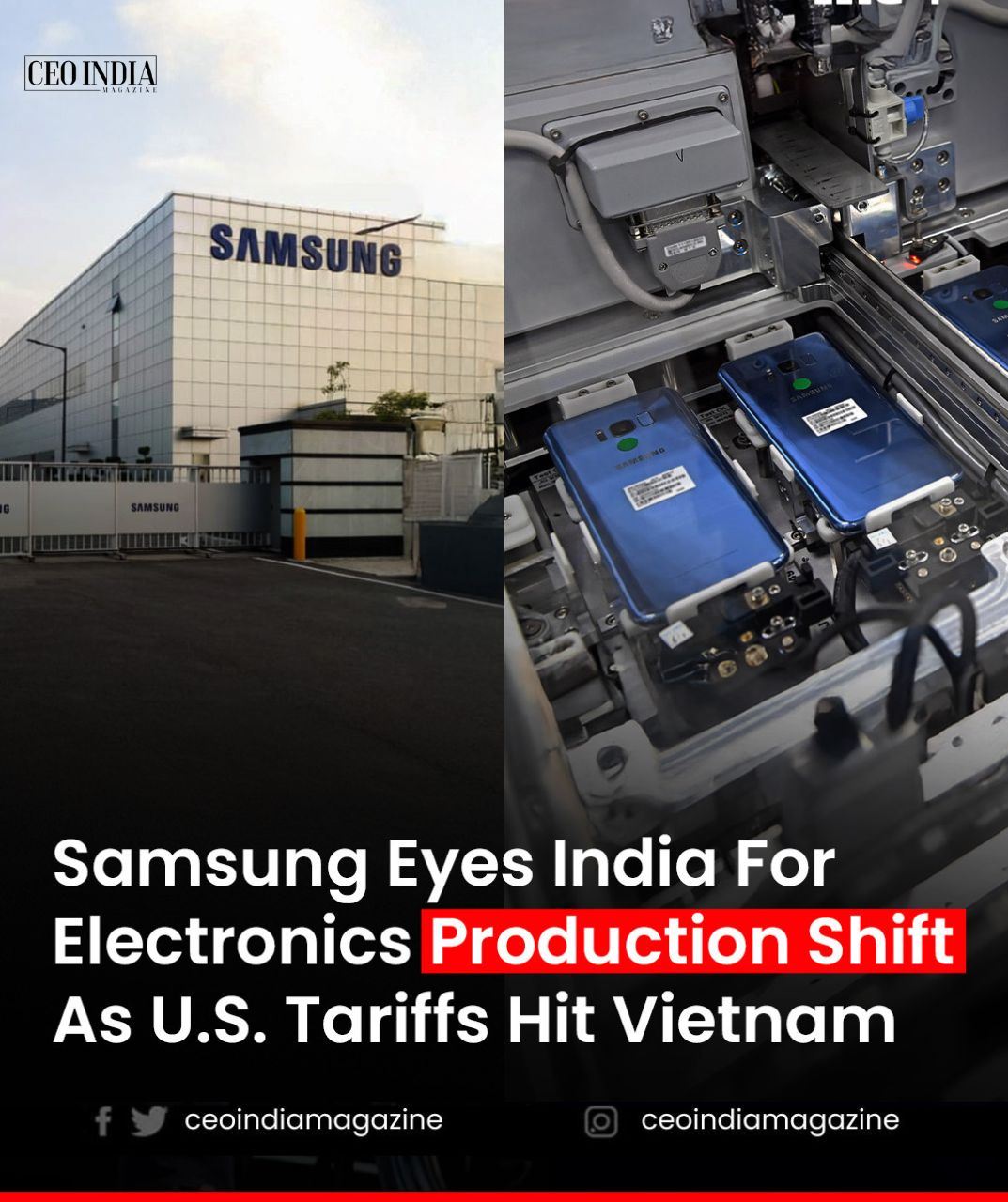 Samsung Eyes India for Manufacturing Shift Amid US Tariffs on Vietnam