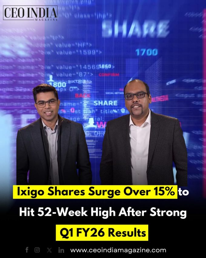 Ixigo Shares Surge Over 15% to Hit 52-Week High After Strong Q1 FY26 Results