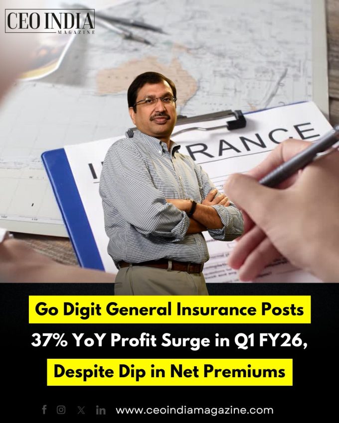 Go Digit General Insurance Posts 37% YoY Profit Surge in Q1 FY26, Despite Dip in Net Premiums