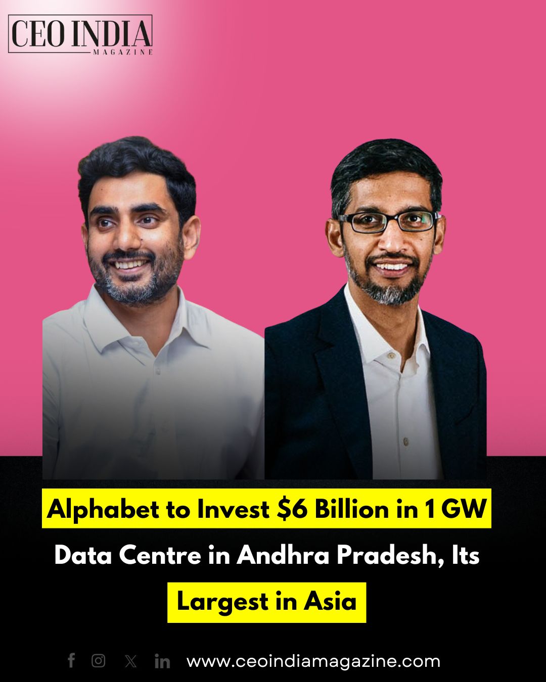 Alphabet to Invest $6 Billion in 1 GW Data Centre in Andhra Pradesh, Its Largest in Asia