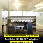 Smartworks IPO Opens July 10: Price Band Set at INR 387-407, Valuation Pegged at INR 4,650 Cr