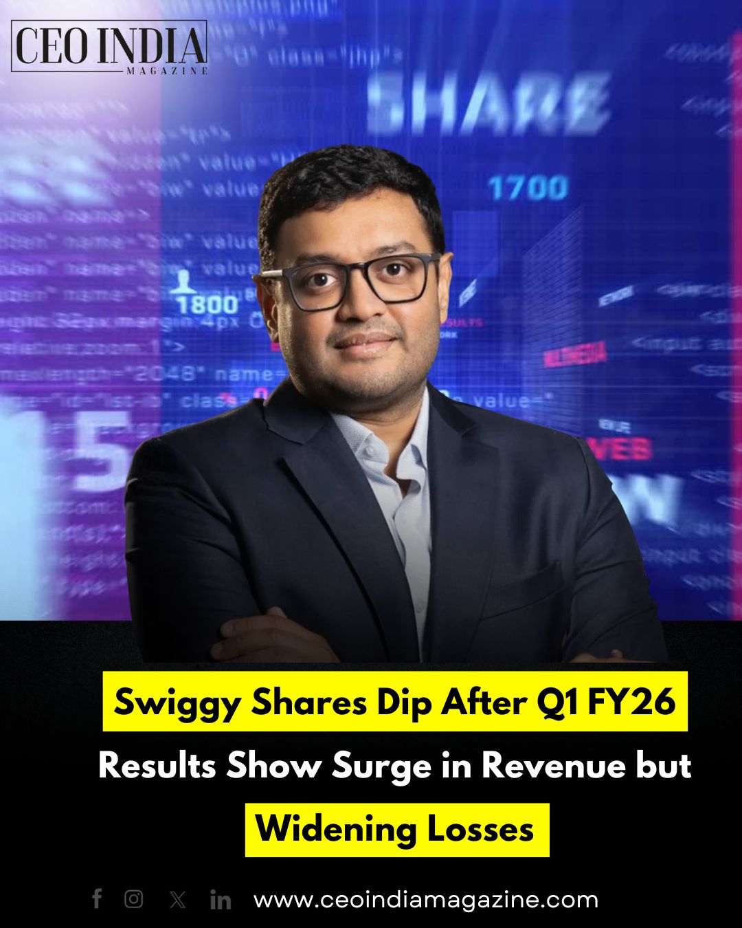 Swiggy Shares Dip After Q1 FY26 Results Show Surge in Revenue but Widening Losses