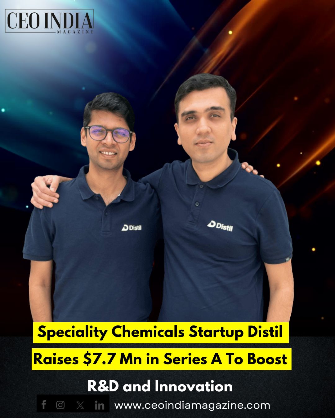 Speciality Chemicals Startup Distil Raises $7.7 Mn in Series A To Boost R&D and Innovation