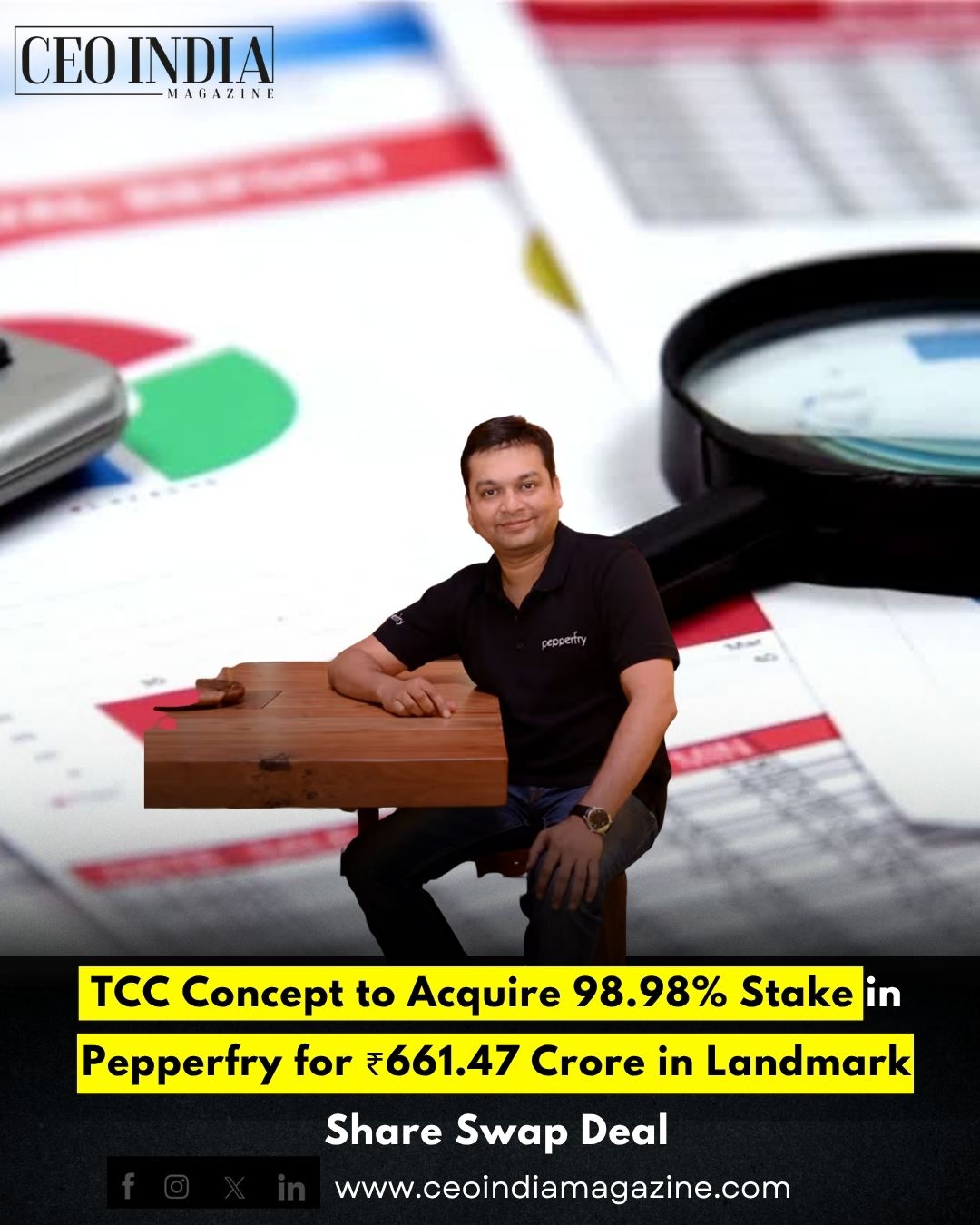 TCC Concept to Acquire 98.98% Stake in Pepperfry for ₹661.47 Crore in Landmark Share Swap Deal