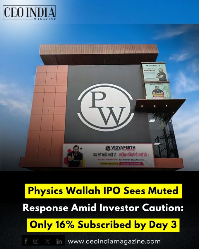 Physics Wallah IPO Sees Muted Response Amid Investor Caution: Only 16% Subscribed by Day 3